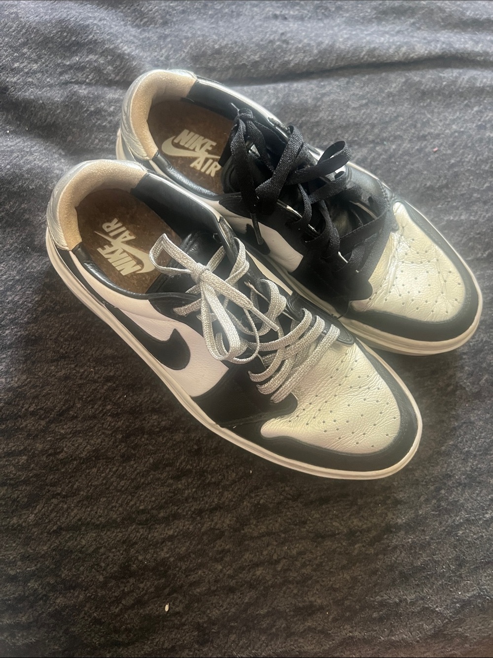 Nike Air Jordan 1 Elevate Low SE Metallic silver and black size 9.5W